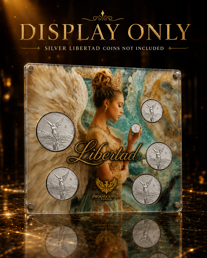 7 Coin Libertad Display Libertad Angel Holding 1/20th oz design