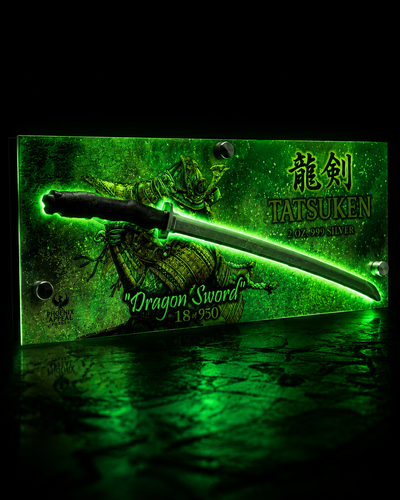 Tatsuken Dragon Sword – 2 oz Silver Weapon Display